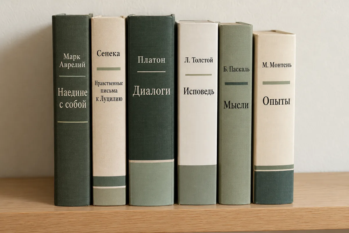 Визуализация подбора «Человек и смысл»: книги с названиями и авторами