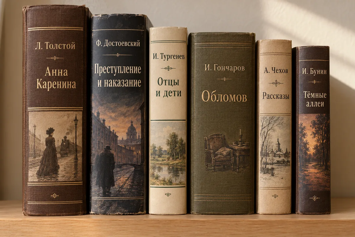 Визуализация подбора «Русская проза»: книги с названиями и авторами