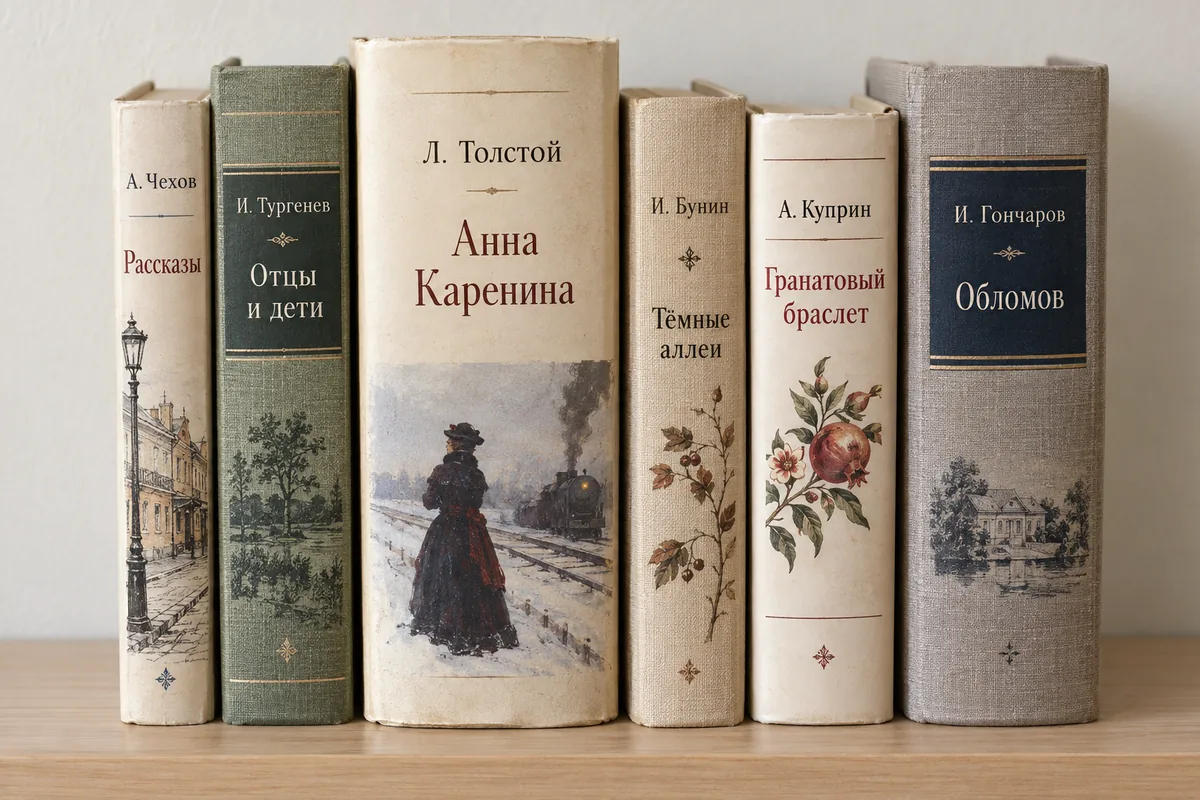 Визуализация подбора «Светлый лён»: книги с названиями и авторами